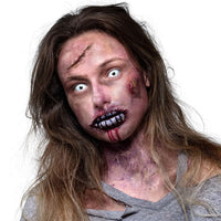 Lentilles Halloween blanches intégrales pour zombie, fantôme ou possédé