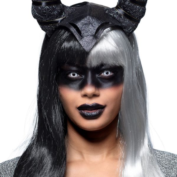 Lentilles Halloween grises glacées pour démon, fantôme ou créature mystique