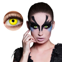 Lentilles Halloween jaunes pour démon, reptile ou créature fantastique