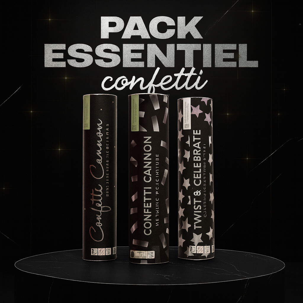 Pack Trio Argenté – Canons à Confettis