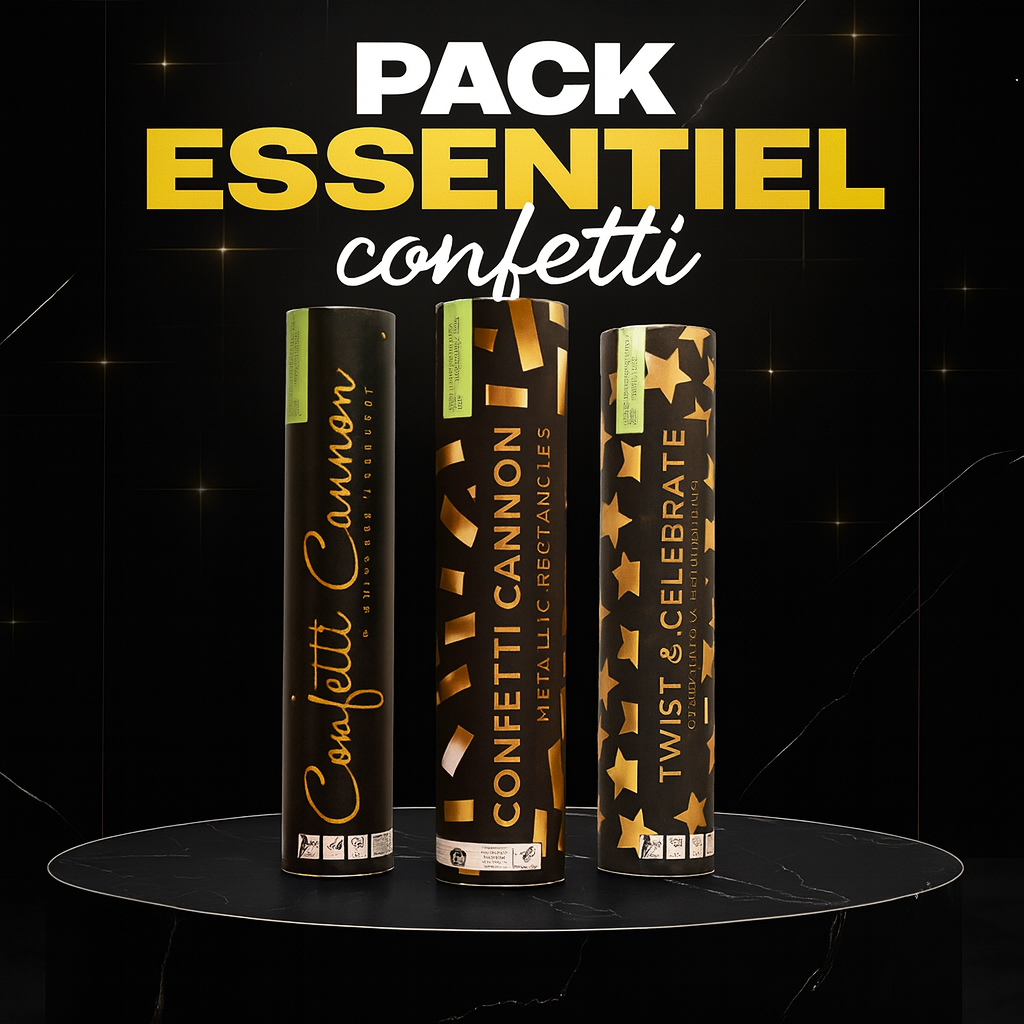 Pack Trio Doré - Canons à confettis