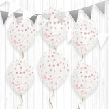 BAG OF 6 GOLDEN CONFETTI BALLOONS 45CM