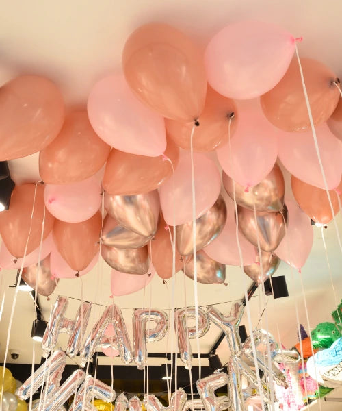 SET OF 25 30CM LATEX BALLOONS INFLATED WITH HELIUM