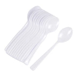 SET 12 SMALL REUSABLE SPOONS PS WHITE H13CM