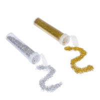 SET 6 GLITTER TUBES GOLD+ARG