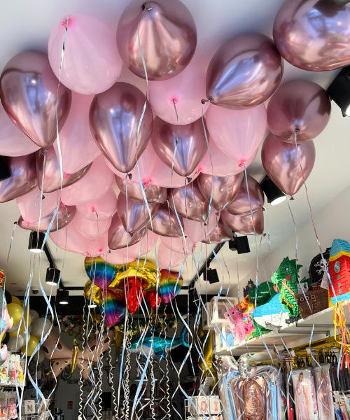 SET OF 25 30CM LATEX BALLOONS INFLATED WITH HELIUM