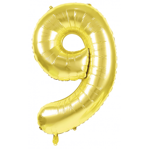 Ballon Aluminium - Ballon Chiffre 6 - Or - 70cm - Incl. Paille Gonflable -  Décoration