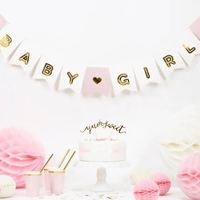 BABY GIRL CARDBOARD GARLAND 15 X 175CM