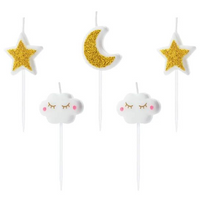 DECORATIVE CANDLES LITTLE STAR X5