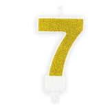 BIRTHDAY CANDLE NUMBER 7 GOLD 7CM