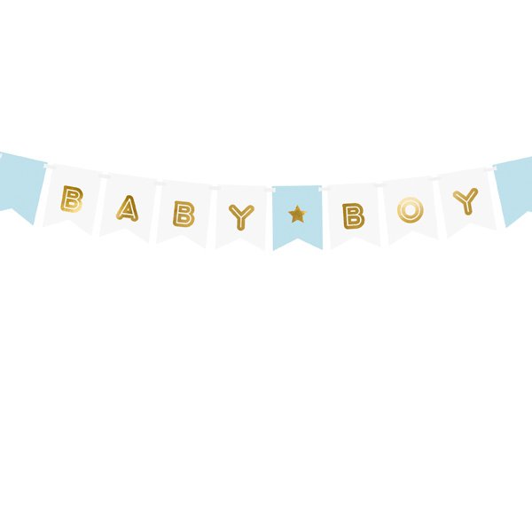 BABY BOY CARDBOARD GARLAND 15 X 160CM