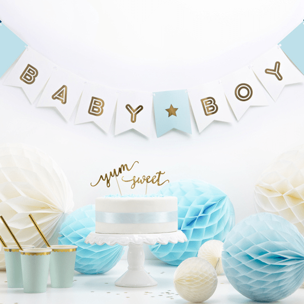 BABY BOY CARDBOARD GARLAND 15 X 160CM