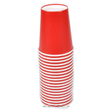 SET OF 20 RED CARDBOARD CUPS 23CL FESTIVE AND SUSTAINABLE TABLE DECOR