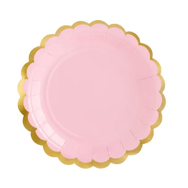 assiette carton rose