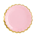 assiette carton rose