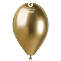 Ballon latex 33cm couleur or brillant