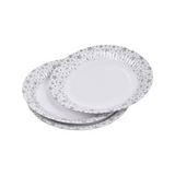 SET 6 ASSIETTES CARTON DURABLE ETOILE ARGENT 18CM