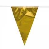 10M METALLIC GOLD PENNANT GARLAND 