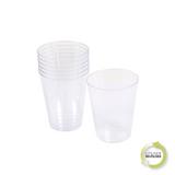 SET OF 6 REUSABLE PLASTIC GLASSES 23CL TRANSPARENT