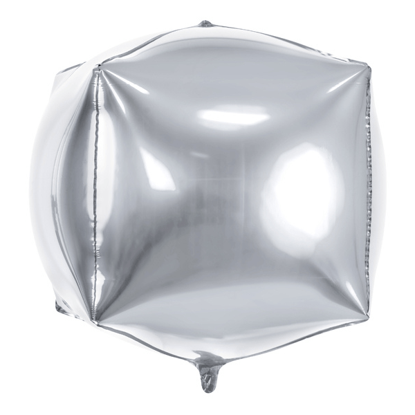ballon cubic argenté 
