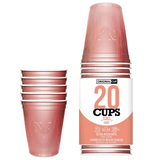 SET OF 20 PINK PLASTIC CUPS 53CL - A FESTIVE AND SUSTAINABLE TABLE DECORATION