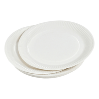 SET OF 20 DURABLE WHITE PAPER PLATES 18CM 