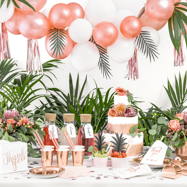 SET OF 6 PINK CARDBOARD CUPS 23CL - A FESTIVE AND SUSTAINABLE TABLE DECORATION