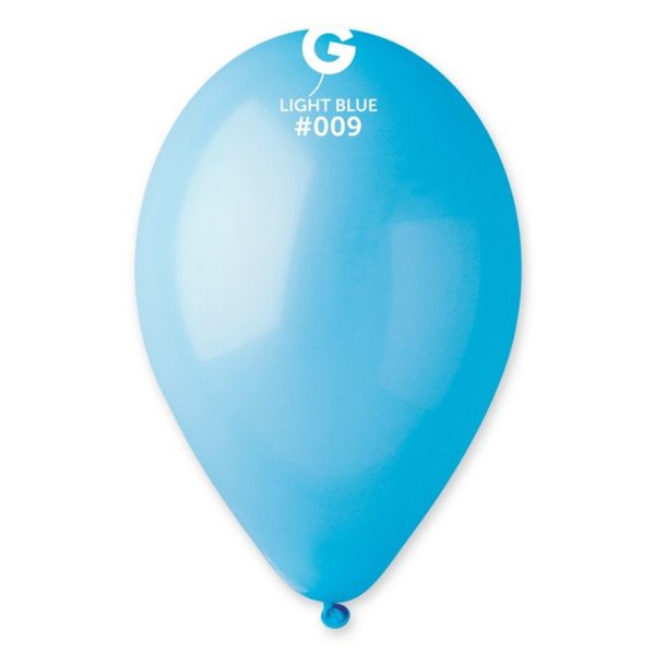BAGS OF LATEX BALLOONS COLOR LIGHT BLUE 28/30CM