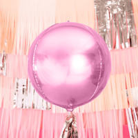 ballon alu rond rose