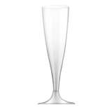 SET OF 6 TRANSPARENT CHAMPAGNE FLUTES 14CL 