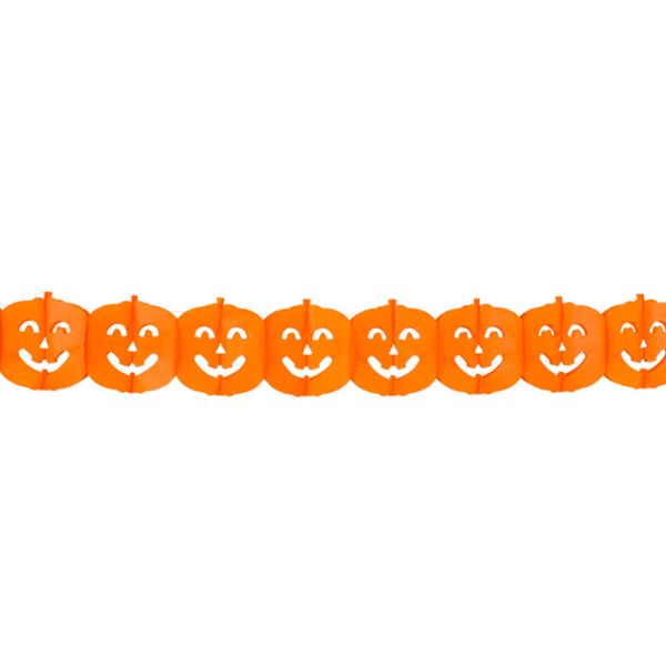 GUIRLANDE PAPIER CITROUILLE/FANTÔMES 4MÈTRES