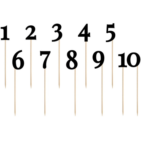 BLACK NUMBER TOPPER X11