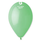 SACHETS DE BALLONS LATEX COULEUR VERT MENTHE 28/30CM