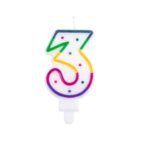 6CM NUMBER 3 BIRTHDAY CANDLE