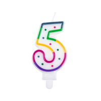 6CM NUMBER 5 BIRTHDAY CANDLE