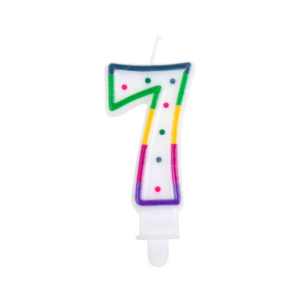 6CM NUMBER 7 BIRTHDAY CANDLE