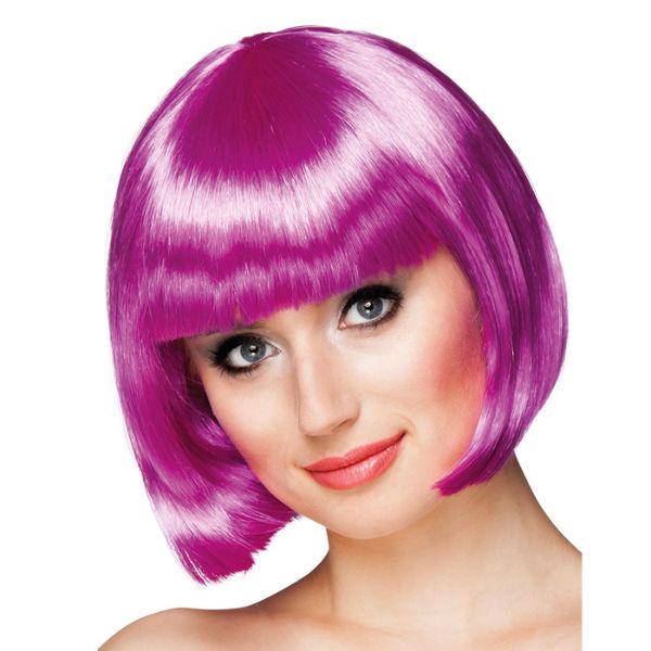 PURPLE CABARET WIG - THE ESSENTIAL PARTY ACCESSORY