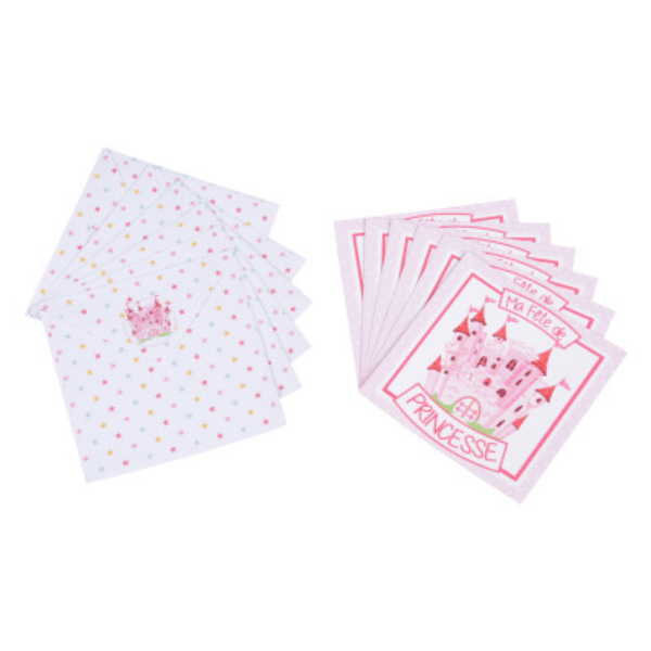 CARTES INVITATIONS PRINCESSE X6