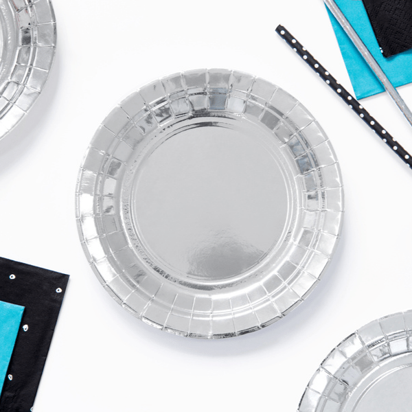 assiettes deco argent