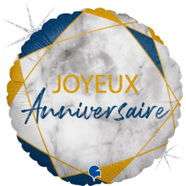 Ballon anniversaire marbre