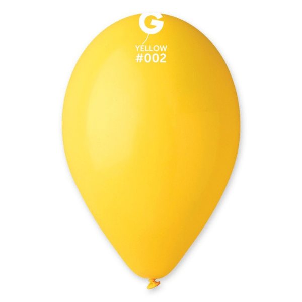 BAGS OF LATEX BALLOONS YELLOW COLOR 28/30CM 