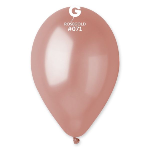 Ballon latex 28cm couleur rose gold 