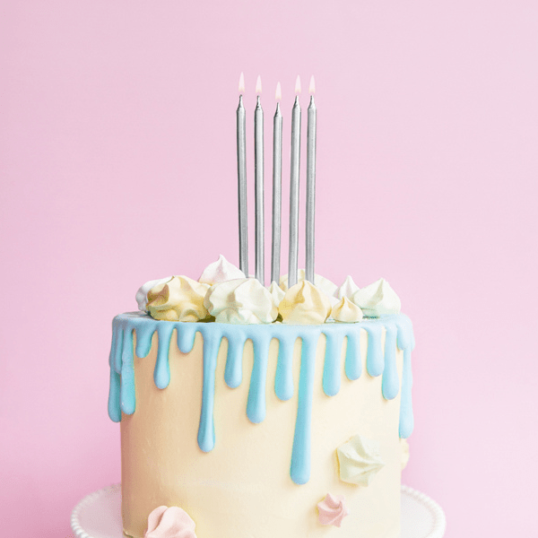 BOUGIES ARGENT 12,5CM X12