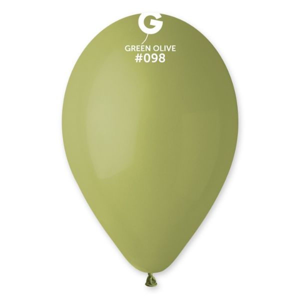 BAGS OF LATEX BALLOONS OLIVE GREEN COLOR 28/30CM 