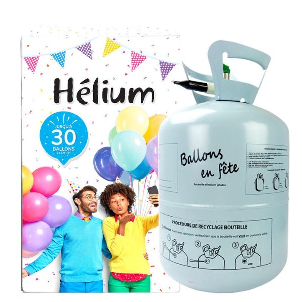 BOUTEILLE D'HÉLIUM POUR ENVIRON 30 BALLONS DE 23CM