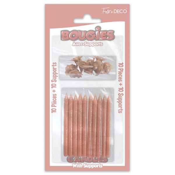 BOUGIES ROSE GOLD X10