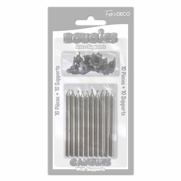 BOUGIES ARGENT X10