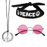 set d'accessoires de deguisement style hippie